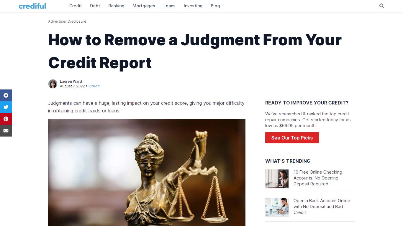 How to Remove a Judgment from Credit Report (See Proof)